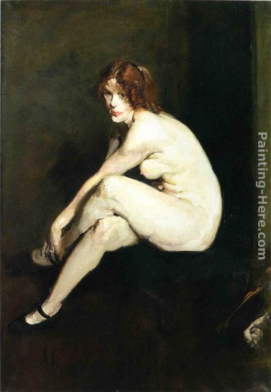 Nude Girl, Miss Leslie Hall painting - George Wesley Bellows Nude Girl, Miss Leslie Hall art painting